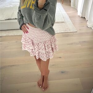 LoveShackFancy stone skirt in pink. Brand new.